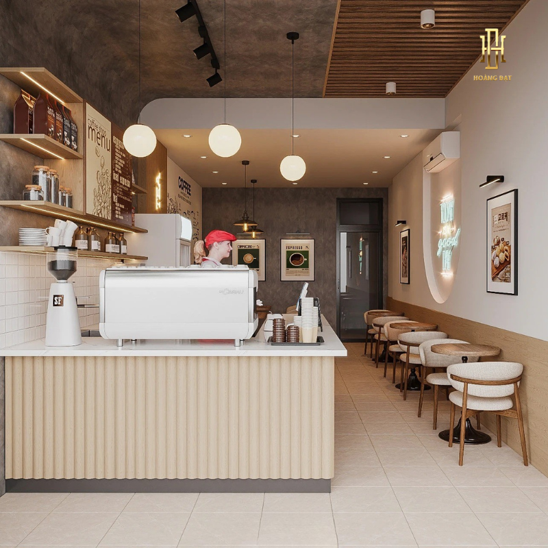 Thiết kế nội thất quán cafe Hoàng Đạt - TKCF002