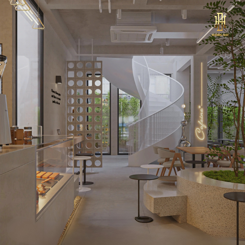 Thiết kế nội thất quán cafe Hoàng Đạt - TKCF004