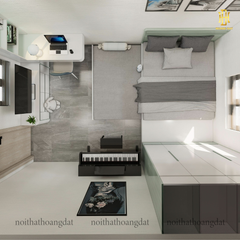 Thiết kế nội thất chung cư Hoàng Đạt - TKCC002