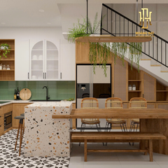 Thiết kế nội thất nhà phố hiện đại kết hợp Scandinavian - TK3D014