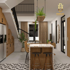 Thiết kế nội thất nhà phố hiện đại kết hợp Scandinavian - TK3D014