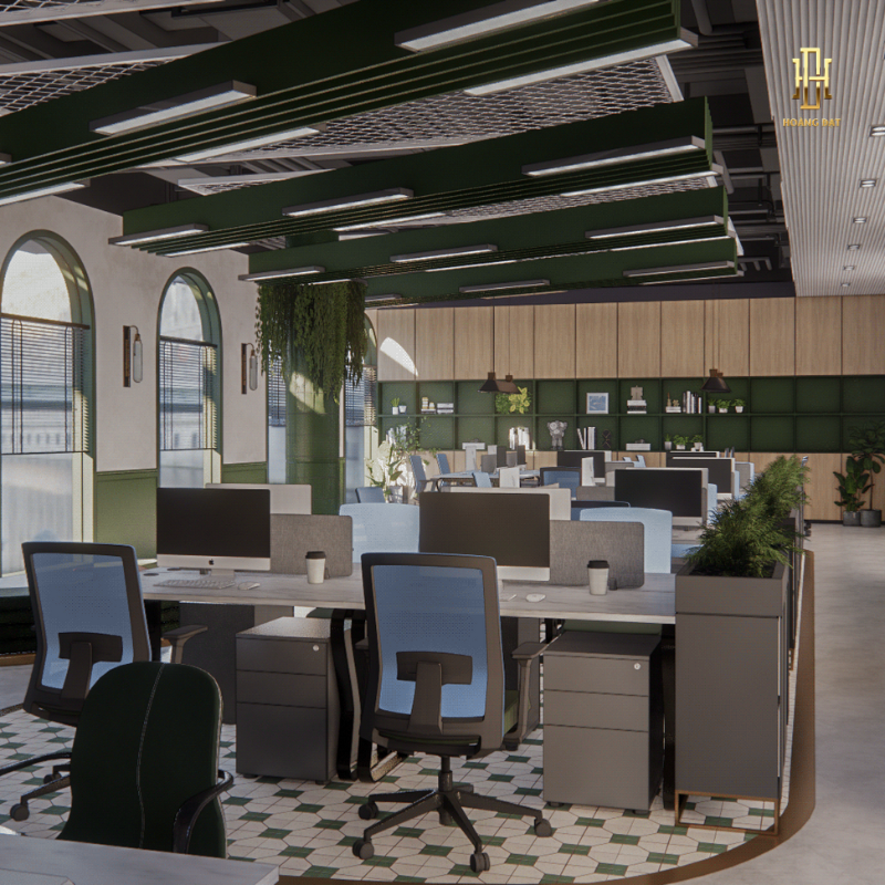 Thiết kế nội thất văn phòng Hoàng Đạt - TKVP006