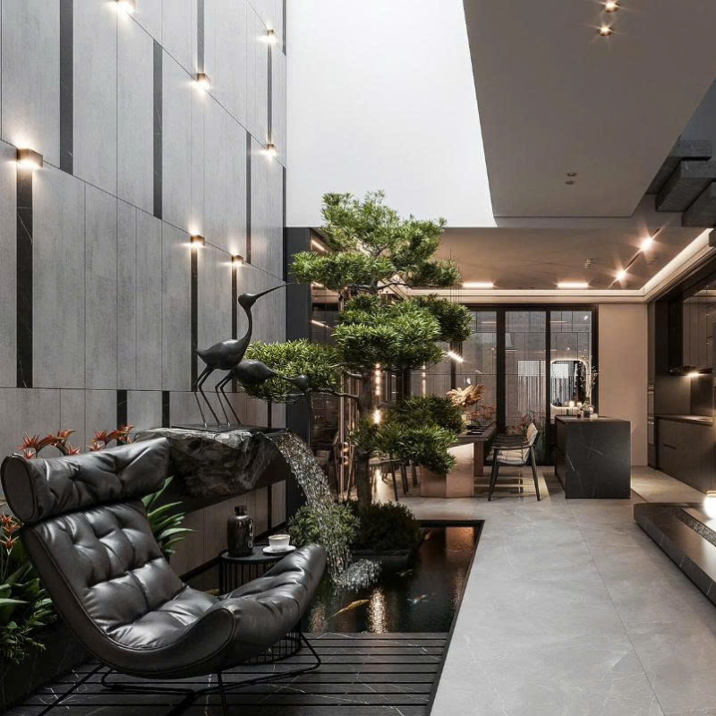 Thiết kế nội thất nhà phố hiện đại - TK3D011