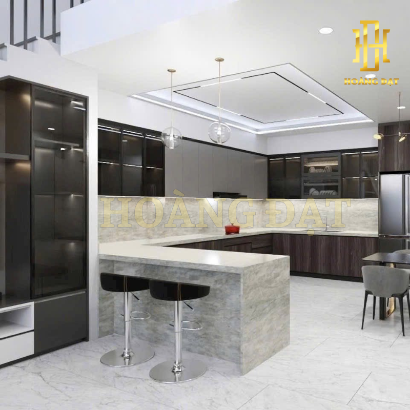 Tủ bếp nhựa cao cấp Hoàng Đạt - TBN012