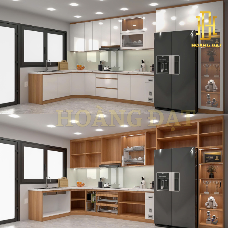 Tủ bếp nhựa cao cấp Hoàng Đạt - TBN008