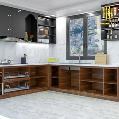 Tủ bếp hiện đại gỗ công nghiệp Hoàng Đạt - TBG012