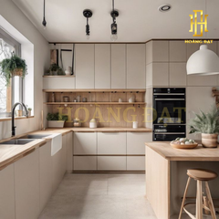 Tủ bếp hiện đại gỗ công nghiệp Hoàng Đạt - TBG004