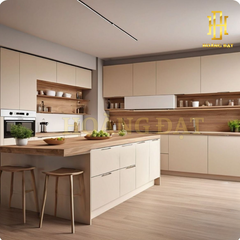 Tủ bếp hiện đại gỗ công nghiệp Hoàng Đạt - TBG004