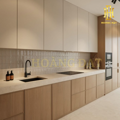 Tủ bếp hiện đại gỗ công nghiệp Hoàng Đạt - TBG005