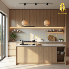 Tủ bếp hiện đại gỗ công nghiệp Hoàng Đạt - TBG005