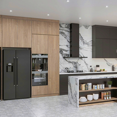 Tủ bếp hiện đại gỗ công nghiệp Hoàng Đạt - TBG001