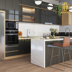 Tủ bếp hiện đại gỗ công nghiệp Hoàng Đạt - TBG003