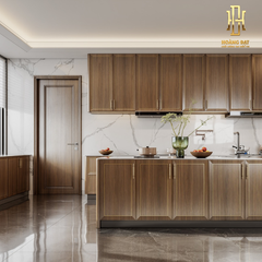 Tủ bếp hiện đại gỗ công nghiệp Hoàng Đạt - TBG022
