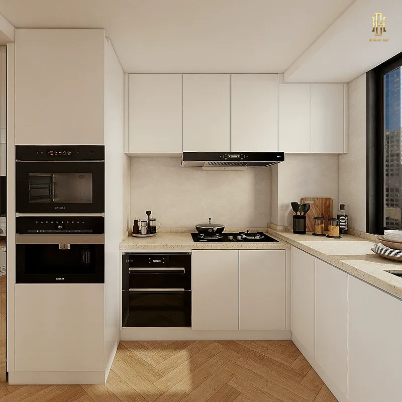 Tủ bếp nhựa cao cấp Hoàng Đạt - TBN015