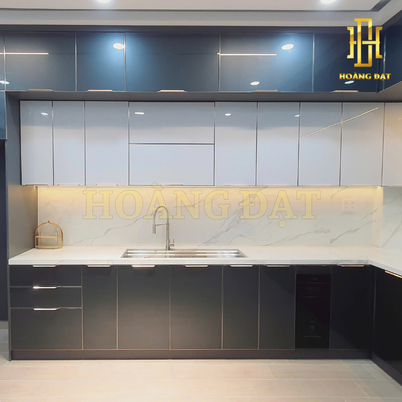 Tủ bếp hợp kim nhôm Hoàng Đạt - TBHK005