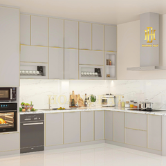 Tủ bếp hợp kim nhôm Hoàng Đạt - TBHK002