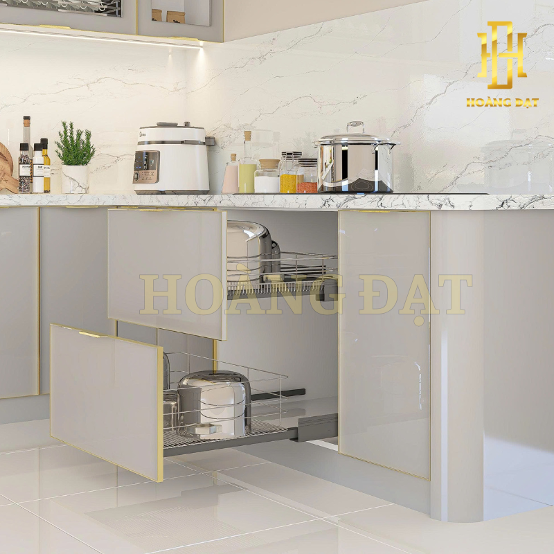 Tủ bếp hợp kim nhôm Hoàng Đạt - TBHK002