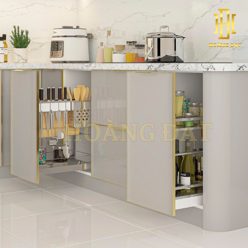 Tủ bếp hợp kim nhôm Hoàng Đạt - TBHK002