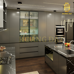 Tủ bếp hợp kim nhôm Hoàng Đạt - TBHK003