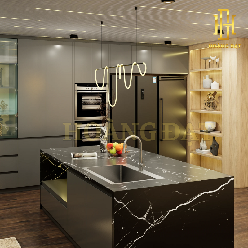 Tủ bếp hợp kim nhôm Hoàng Đạt - TBHK003