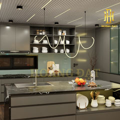 Tủ bếp hợp kim nhôm Hoàng Đạt - TBHK003