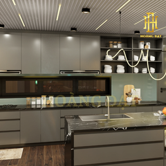 Tủ bếp hợp kim nhôm Hoàng Đạt - TBHK003