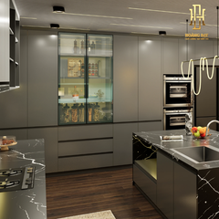 Tủ bếp hợp kim nhôm Hoàng Đạt - TBHK003