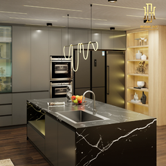 Tủ bếp hợp kim nhôm Hoàng Đạt - TBHK003