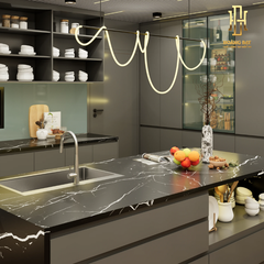 Tủ bếp hợp kim nhôm Hoàng Đạt - TBHK003