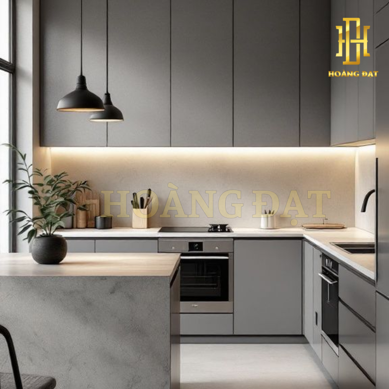 Tủ bếp nhựa cao cấp Hoàng Đạt - TBN007