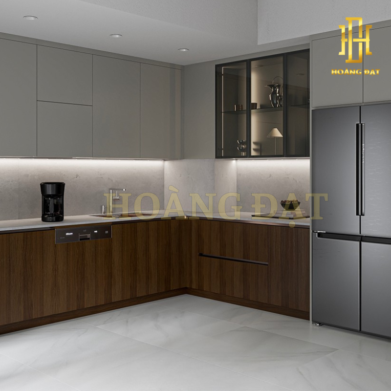Tủ bếp hợp kim nhôm Hoàng Đạt - TBHK001