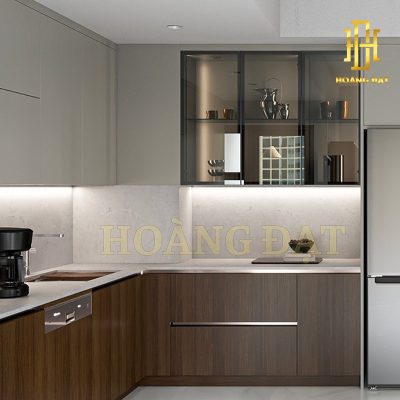 Tủ bếp hợp kim nhôm Hoàng Đạt - TBHK001