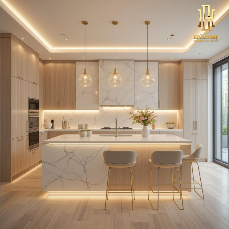 Tủ bếp nhựa cao cấp Hoàng Đạt - TBN011