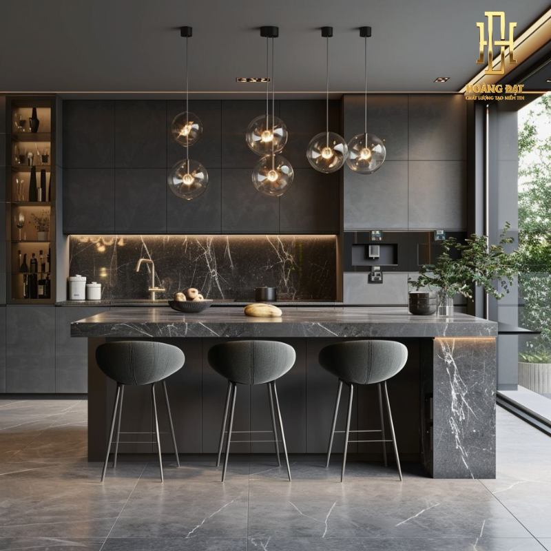 Tủ bếp nhựa cao cấp Hoàng Đạt - TBN016