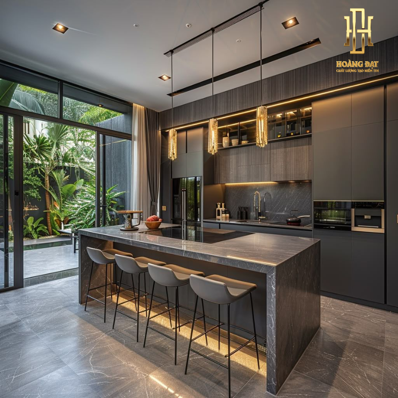 Tủ bếp nhựa cao cấp Hoàng Đạt - TBN016