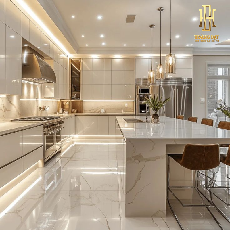 Tủ bếp nhựa cao cấp Hoàng Đạt - TBN017