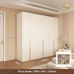 Tủ quần áo gỗ công nghiệp Hoàng Đạt - TQA002