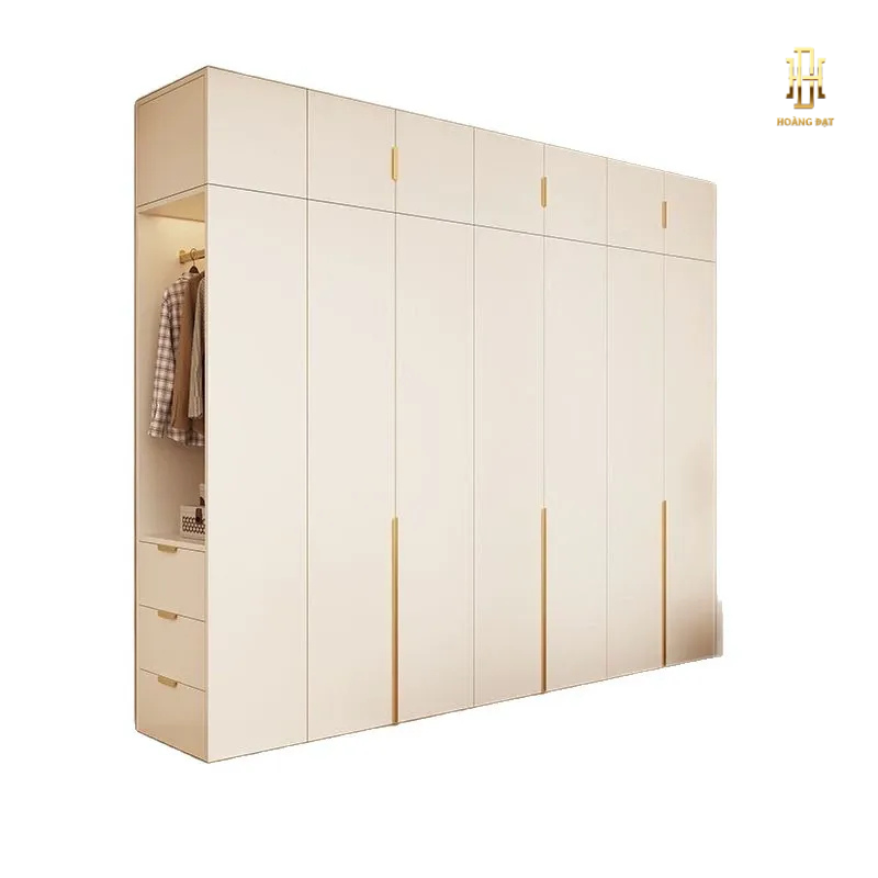 Tủ quần áo gỗ công nghiệp Hoàng Đạt - TQA002