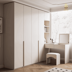 Tủ quần áo gỗ MDF cao cấp Hoàng Đạt (kèm bàn trang điểm) - TQA009