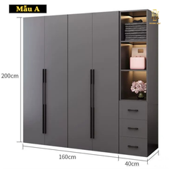 Tủ quần áo gỗ MDF cao cấp Hoàng Đạt - TQA006