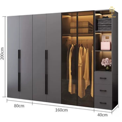 Tủ quần áo gỗ MDF cao cấp Hoàng Đạt - TQA006