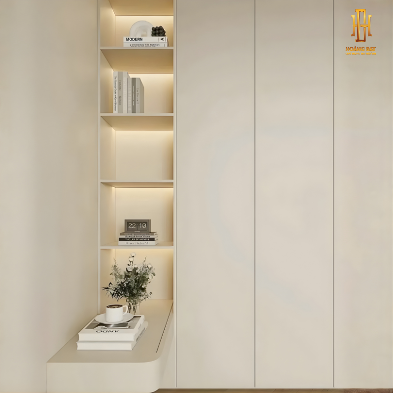 Tủ quần áo gỗ công nghiệp Hoàng Đạt (kèm kệ) - TQA010