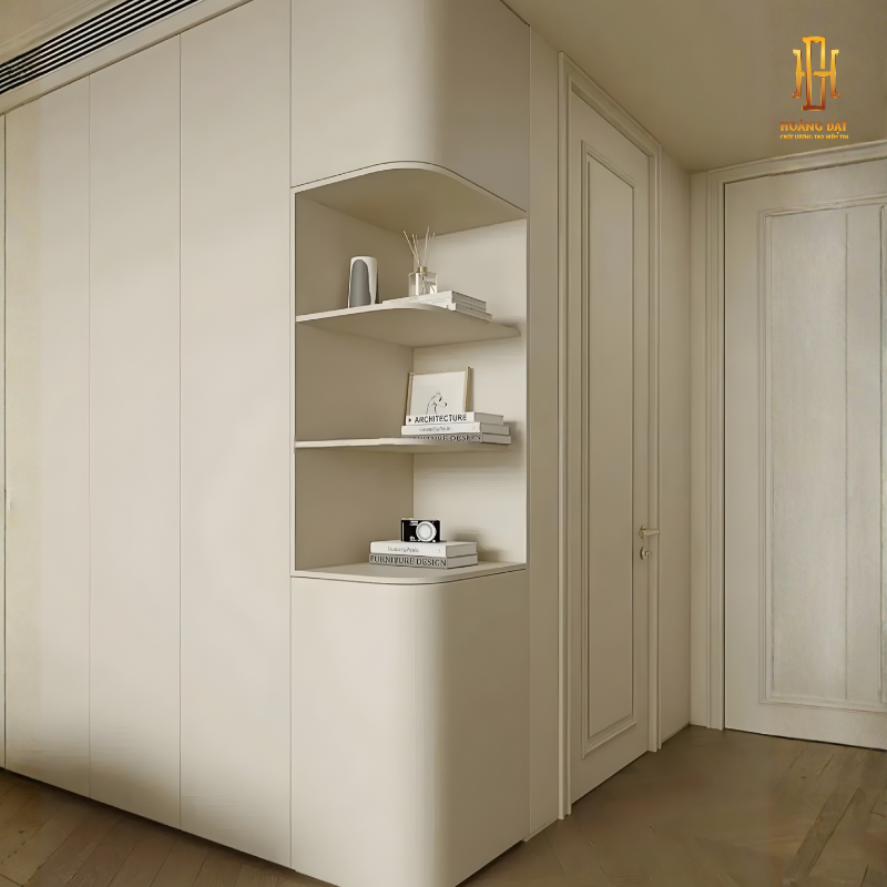 Tủ quần áo gỗ công nghiệp Hoàng Đạt (kèm kệ) - TQA010