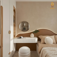 Tủ quần áo gỗ công nghiệp Hoàng Đạt (kèm bàn trang điểm) - TQA011