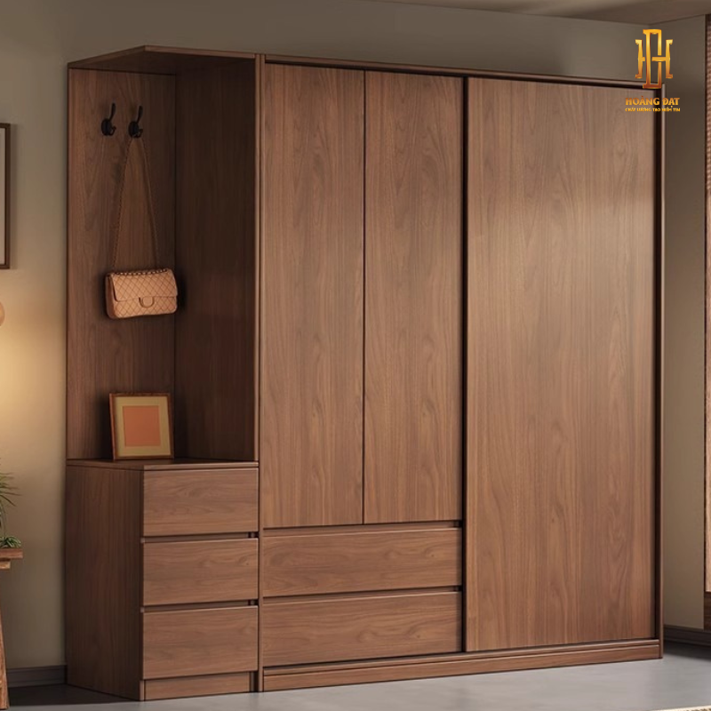 Tủ quần áo gỗ công nghiệp Hoàng Đạt - TQA012