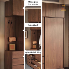Tủ quần áo gỗ công nghiệp Hoàng Đạt - TQA012