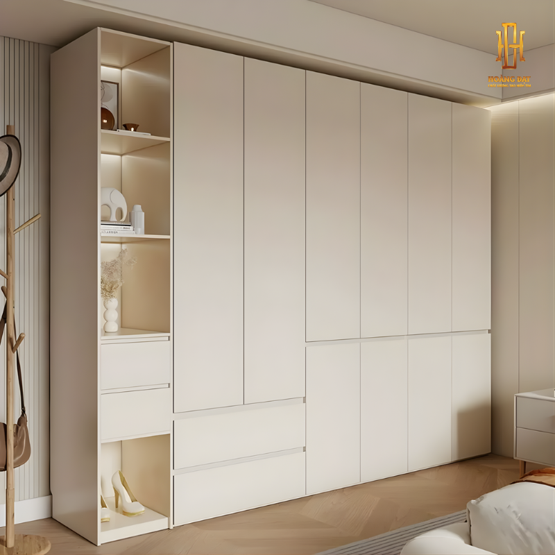 Tủ quần áo gỗ công nghiệp Hoàng Đạt - TQA017