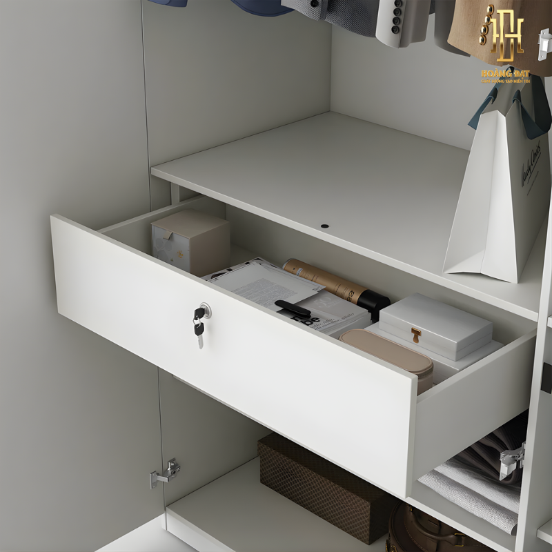 Tủ quần áo gỗ MDF cao cấp Hoàng Đạt - TQA020