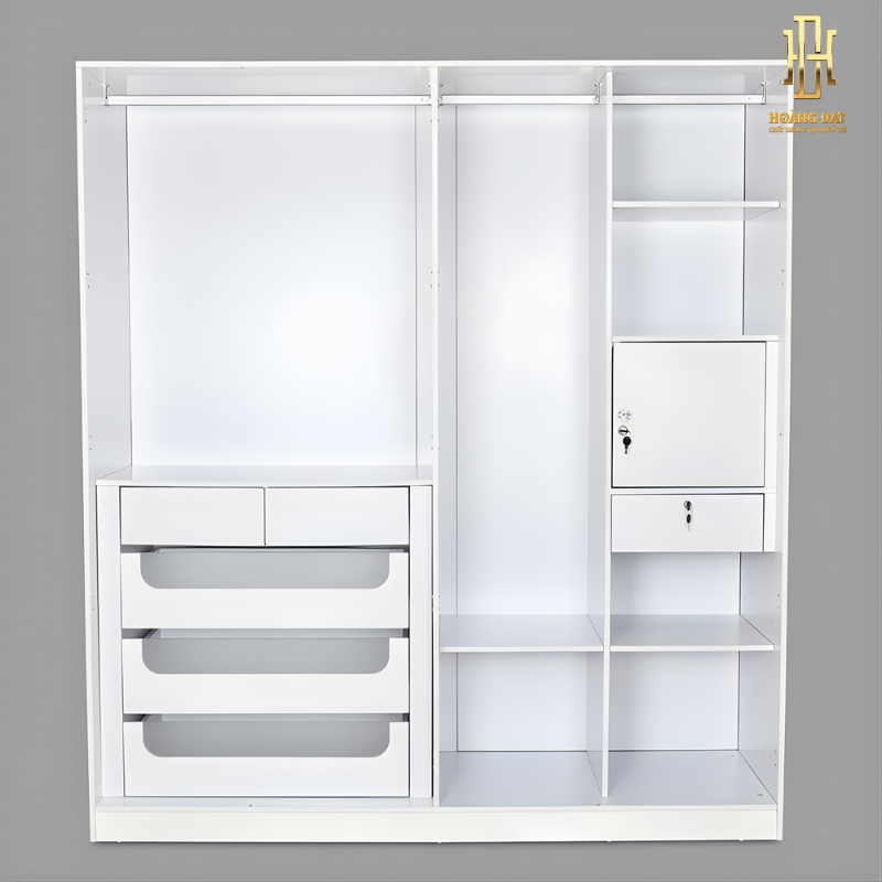 Tủ quần áo gỗ MDF cao cấp Hoàng Đạt - TQA021