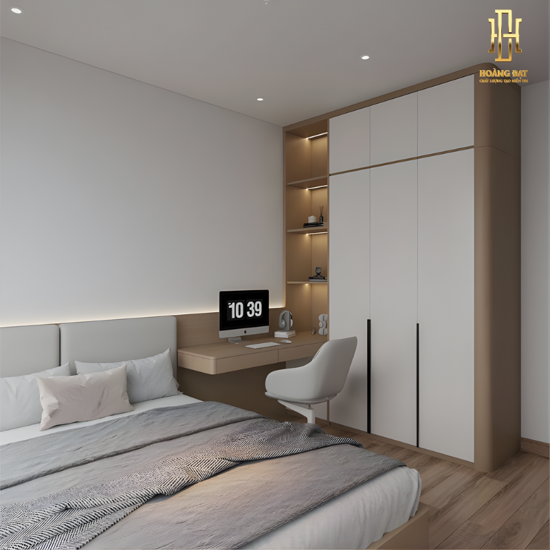 Tủ quần áo gỗ MDF cao cấp Hoàng Đạt - TQA022